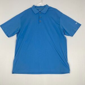 Nike Golf Shirt Mens Sz XL Blue Polo Dri Fit Short Sleeve  Lightweight Used